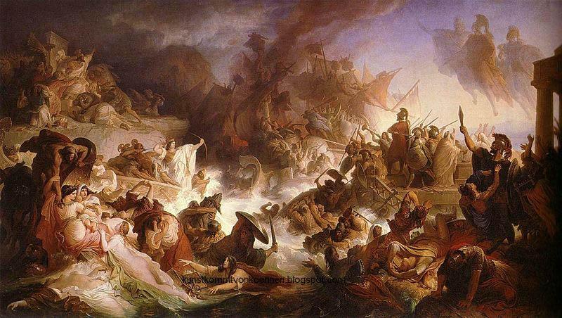 Wilhelm von Kaulbach Battle of Salamis China oil painting art